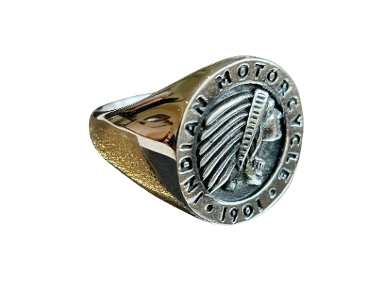 Indian Motorcycle Ring made of Stainless Steel - Size 10 only - Indian Riders Silver ring - IMRG ring - Indian Motorcycle collectible