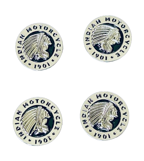 Indian Motorcycle License plate bolts - Indian seat bolt - Indian Motorcycle decorative bolt cover - Indian logo custom bolt - SET OF FOUR