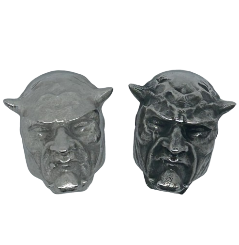 Devil head license plate bolt - decorative devil bolt cover - Motorcycle license plate bolt - Pewter license plate bolt - sold per piece