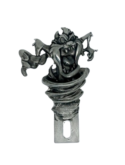 Tasmanian Devil License Plate Topper - Tax plate topper - Hot Rod plate top - Pewter Tas plate topper - Hot Rod accessory