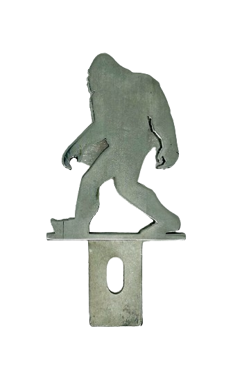 Sasquatch License Plate Topper - Solid Pewter Big Foot