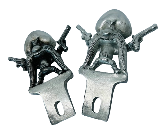 Yosemite Sam License Plate Topper - Looney Tunes - Custom Pewter Hot Rod Accessories