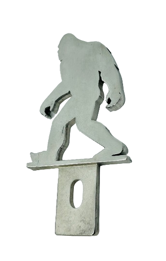 Sasquatch License Plate Topper - Solid Pewter Big Foot