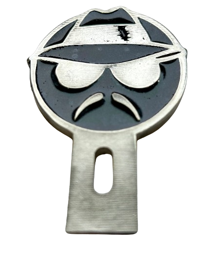 Lowrider Man Cholo Chicano Culture Pewter License Plate Topper - Handmade Collectible