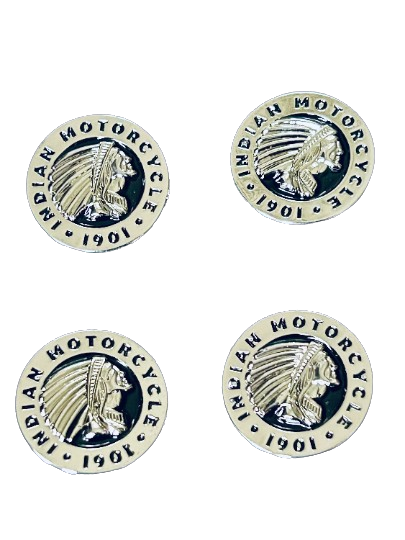 Indian Motorcycle License plate bolts - Indian seat bolt - Indian Motorcycle decorative bolt cover - Indian logo custom bolt - SET OF FOUR