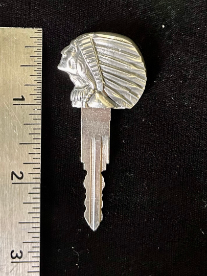 Indian Motorcycle key topper - Indian key top - Indian riders pewter keytag - Indian riders key - Pewter key top Indian Chief - IMRG key top
