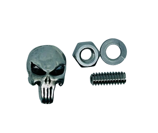 Punisher bolt covers - Punisher skull license plate bolts - Punisher plate bolts - Totenkopf skull - Marvel punisher skull pewter bolt cover