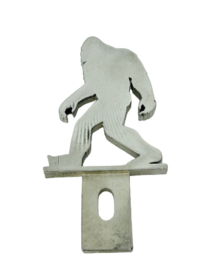 Sasquatch License Plate Topper - Solid Pewter Big Foot