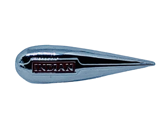 Indian Motorcycle Chrome Lapel Pin - 1941-42 tank badge tribute pin - Indian Motorcycle pin - Indian Badge - Indian riders pin