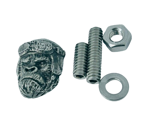 Gorilla Pilot License Plate Bolt - Solid Pewter