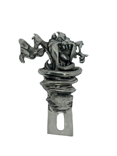 Tasmanian Devil License Plate Topper - Tax plate topper - Hot Rod plate top - Pewter Tas plate topper - Hot Rod accessory