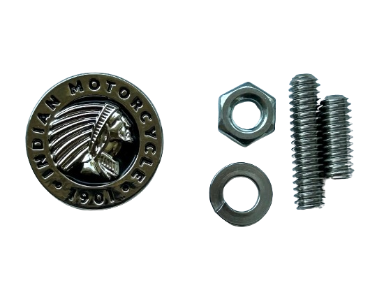 Indian Motorcycle License plate bolts - Indian seat bolt - Indian Motorcycle decorative bolt cover - Indian logo custom bolt - price is each