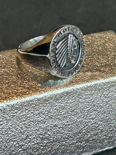 Indian Motorcycle Ring made of Stainless Steel - Size 10 only - Indian Riders Silver ring - IMRG ring - Indian Motorcycle collectible