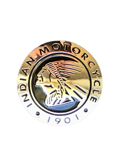 Indian Motorcycle Headdress Concho - LEFT FACING - Indian Motorcycle metal badge - Indian Bling
