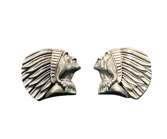 Indian Motorcycle Headdress Design License plate bolts - Indian custom bolt heads - Indian Motorcycle decor bolts - PRICE PER PIECE - imrg -