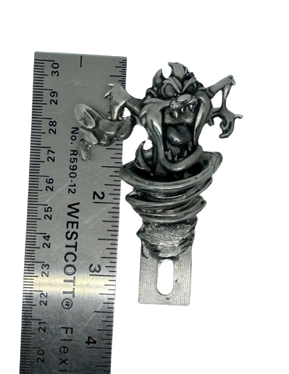 Tasmanian Devil License Plate Topper - Tax plate topper - Hot Rod plate top - Pewter Tas plate topper - Hot Rod accessory