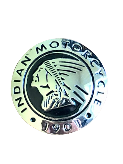 Indian Motorcycle Headdress Concho - LEFT FACING - Indian Motorcycle metal badge - Indian Bling