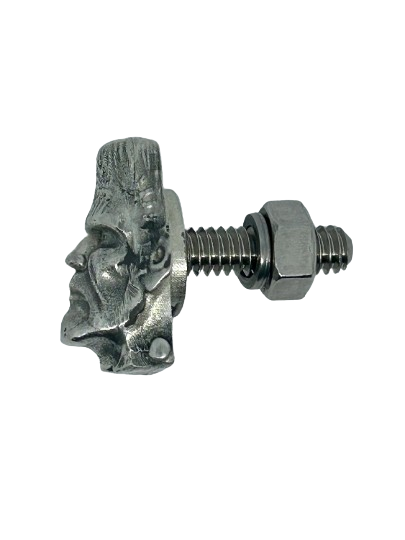 Frankenstein's Monster License Plate Bolt - Custom Pewter Automotive Accessories