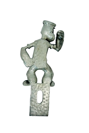 Popeye License Plate Topper - Vintage Inspired Pewter Hot Rod Accessories