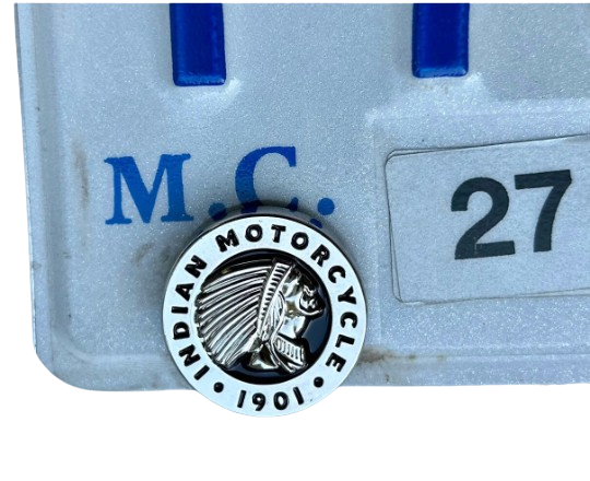 Indian Motorcycle License plate bolts - Indian seat bolt - Indian Motorcycle decorative bolt cover - Indian logo custom bolt - SET OF FOUR