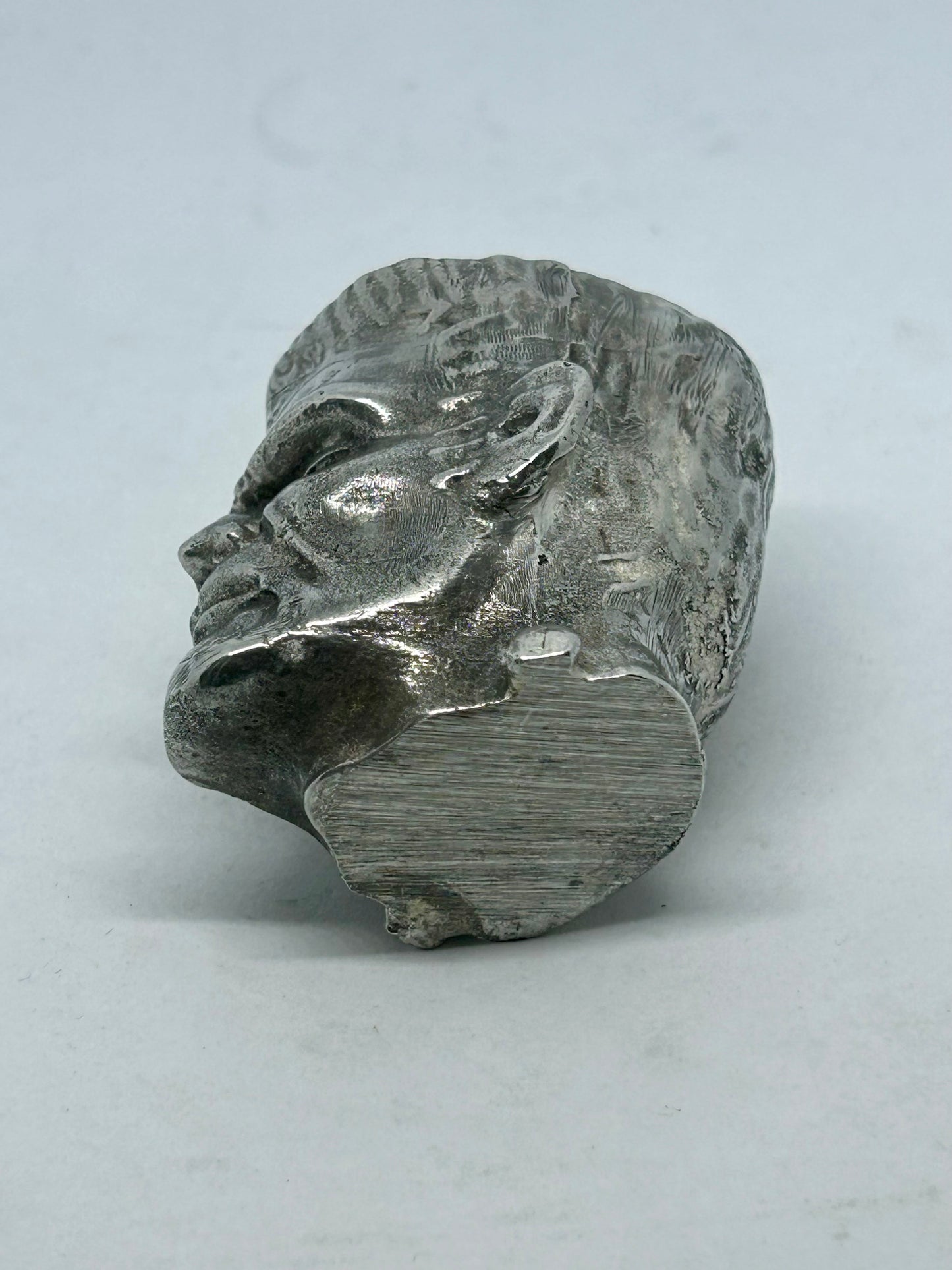 Frankenstein Hood Ornament - display piece - Solid pewter Frankenstein - large pewter Frankenstein Monster