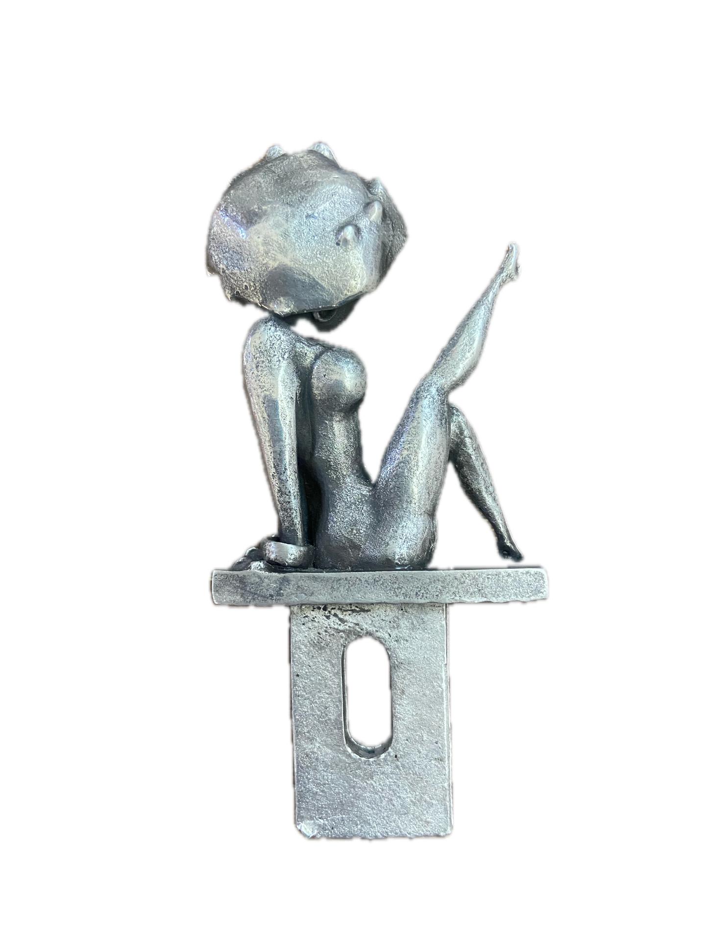 Betty Boop Licence Plate Topper -- Solid Pewter Pin Up Girl