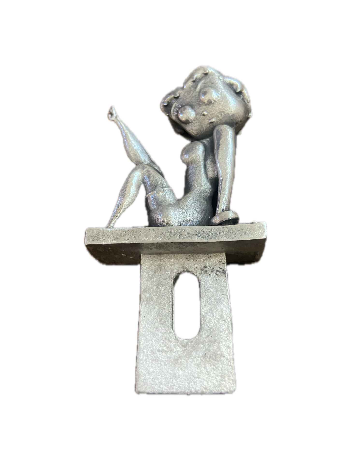 Betty Boop Licence Plate Topper -- Solid Pewter Pin Up Girl