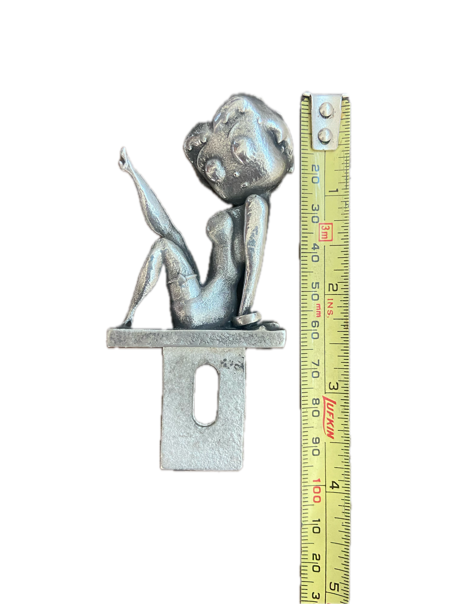 Betty Boop Licence Plate Topper -- Solid Pewter Pin Up Girl