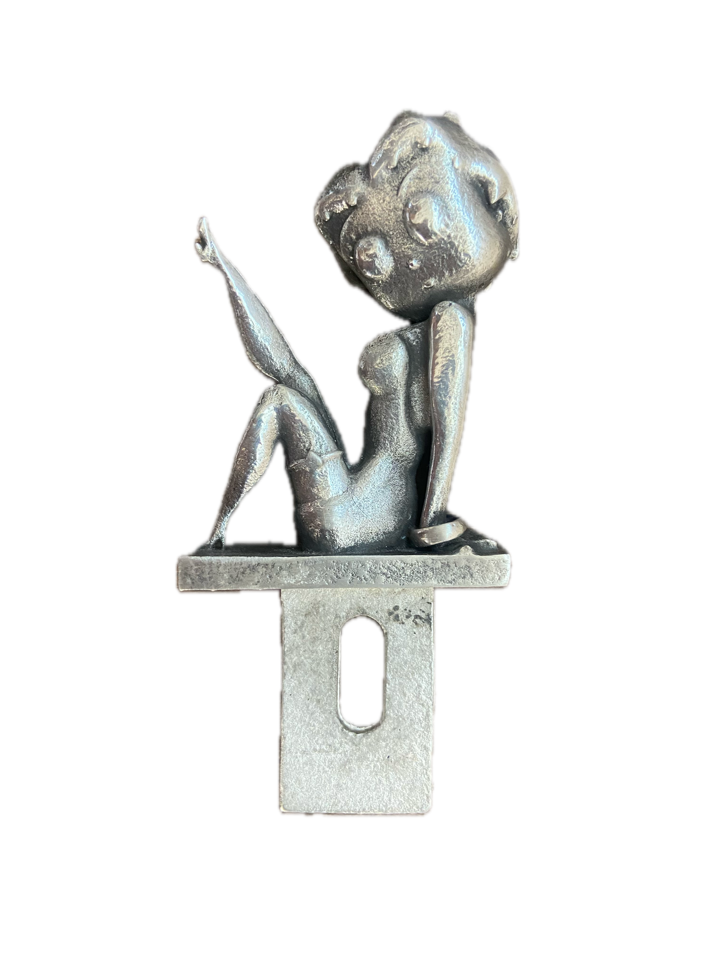 Betty Boop Licence Plate Topper -- Solid Pewter Pin Up Girl