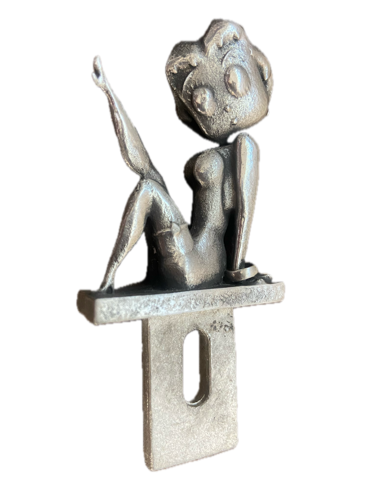 Betty Boop Licence Plate Topper -- Solid Pewter Pin Up Girl