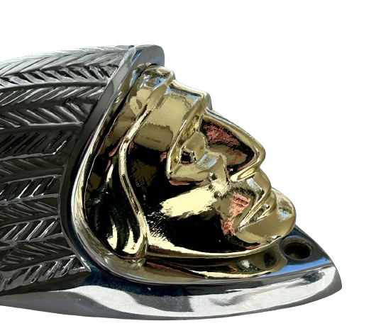 Indian Motorcycle plated light inserts - Chrome front light insert, Chrome, copper or gold light insert