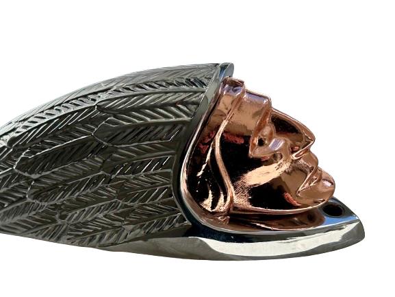 Indian Motorcycle plated light inserts - Chrome front light insert, Chrome, copper or gold light insert