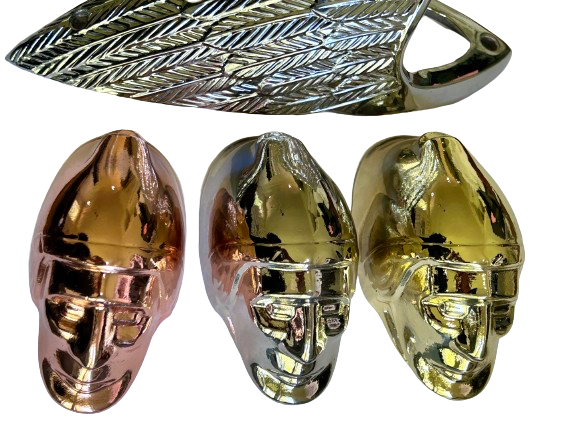 Indian Motorcycle plated light inserts - Chrome front light insert, Chrome, copper or gold light insert