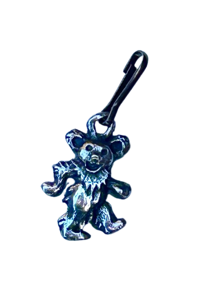 Grateful Dead dancing bear charm, Grateful Dead zipper pull, Dancing bear zipper pull, Dancing Bear zip pull