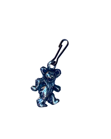 Grateful Dead dancing bear charm, Grateful Dead zipper pull, Dancing bear zipper pull, Dancing Bear zip pull