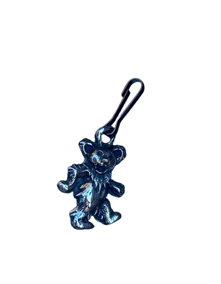 Grateful Dead dancing bear charm, Grateful Dead zipper pull, Dancing bear zipper pull, Dancing Bear zip pull