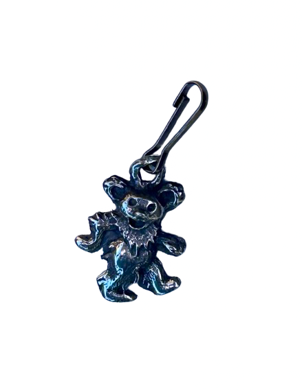 Grateful Dead dancing bear charm, Grateful Dead zipper pull, Dancing bear zipper pull, Dancing Bear zip pull