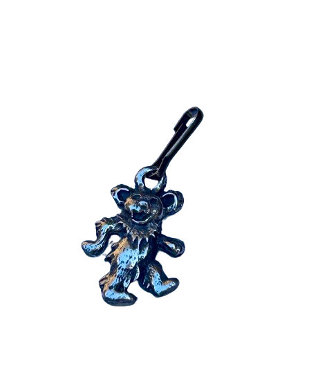 Grateful Dead dancing bear charm, Grateful Dead zipper pull, Dancing bear zipper pull, Dancing Bear zip pull
