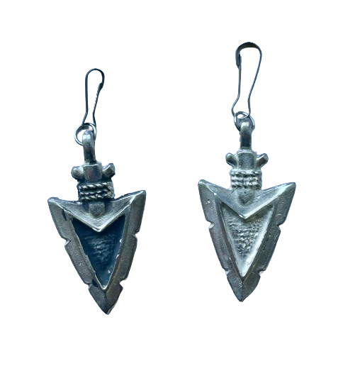 Large arrowhead zipper pull - arrow charm - arrowhead charm - Indian Motorcycle arrowhead zipper pull