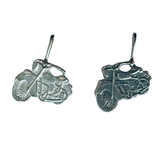 Motorcycle Zipper Pull, Indian Motorcycle zipper pull, Harley Davidson Motorcycle zipper pull, Pewter motorcycle zipper tag