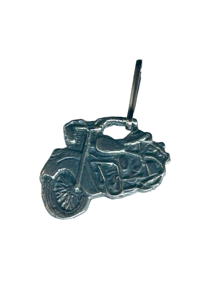 Motorcycle Zipper Pull, Indian Motorcycle zipper pull, Harley Davidson Motorcycle zipper pull, Pewter motorcycle zipper tag