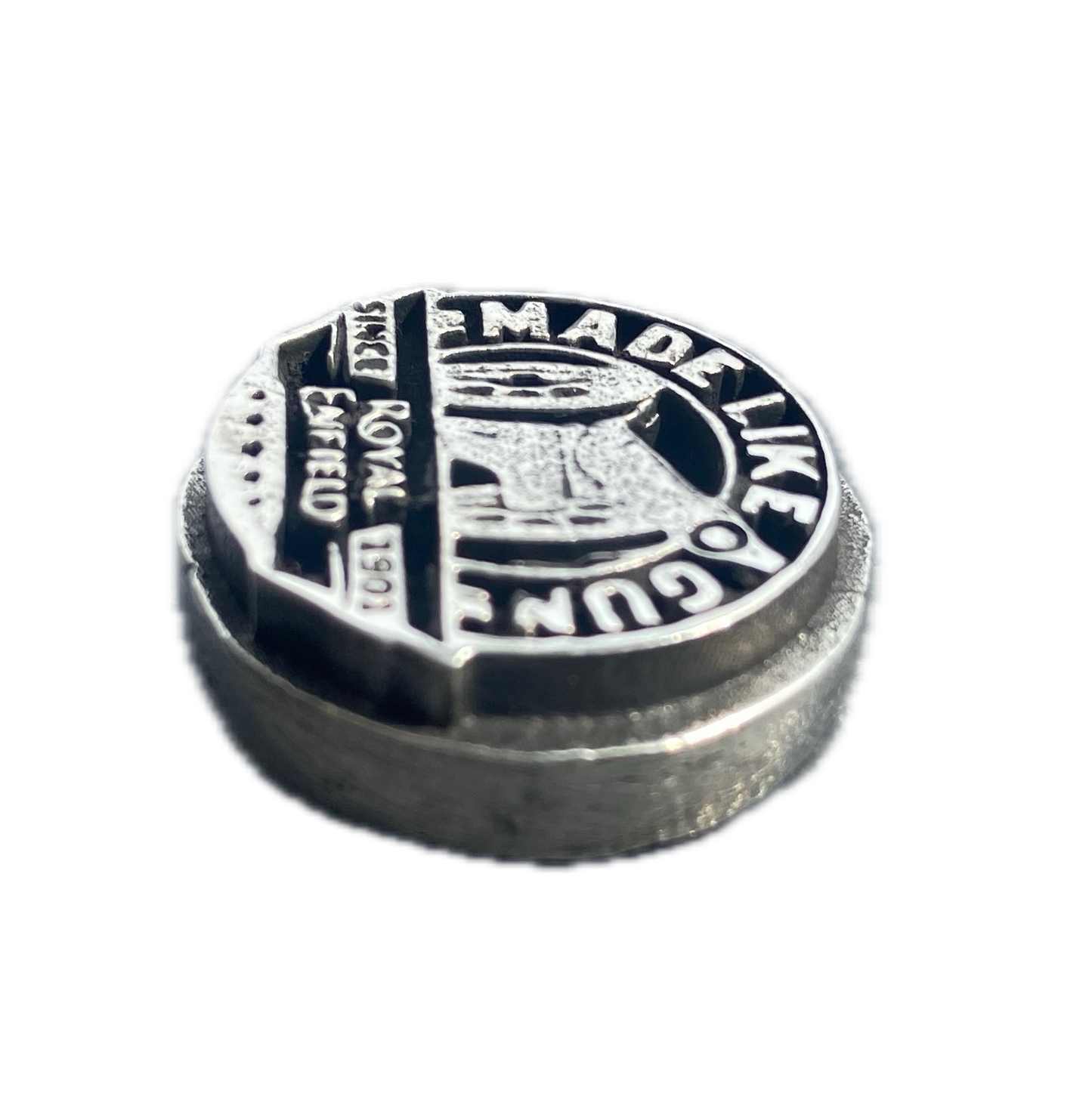 Royal Enfield Made Like a Gun Round Licence Plate Bolt Cover - Indian Motorcycle Rider Accessories