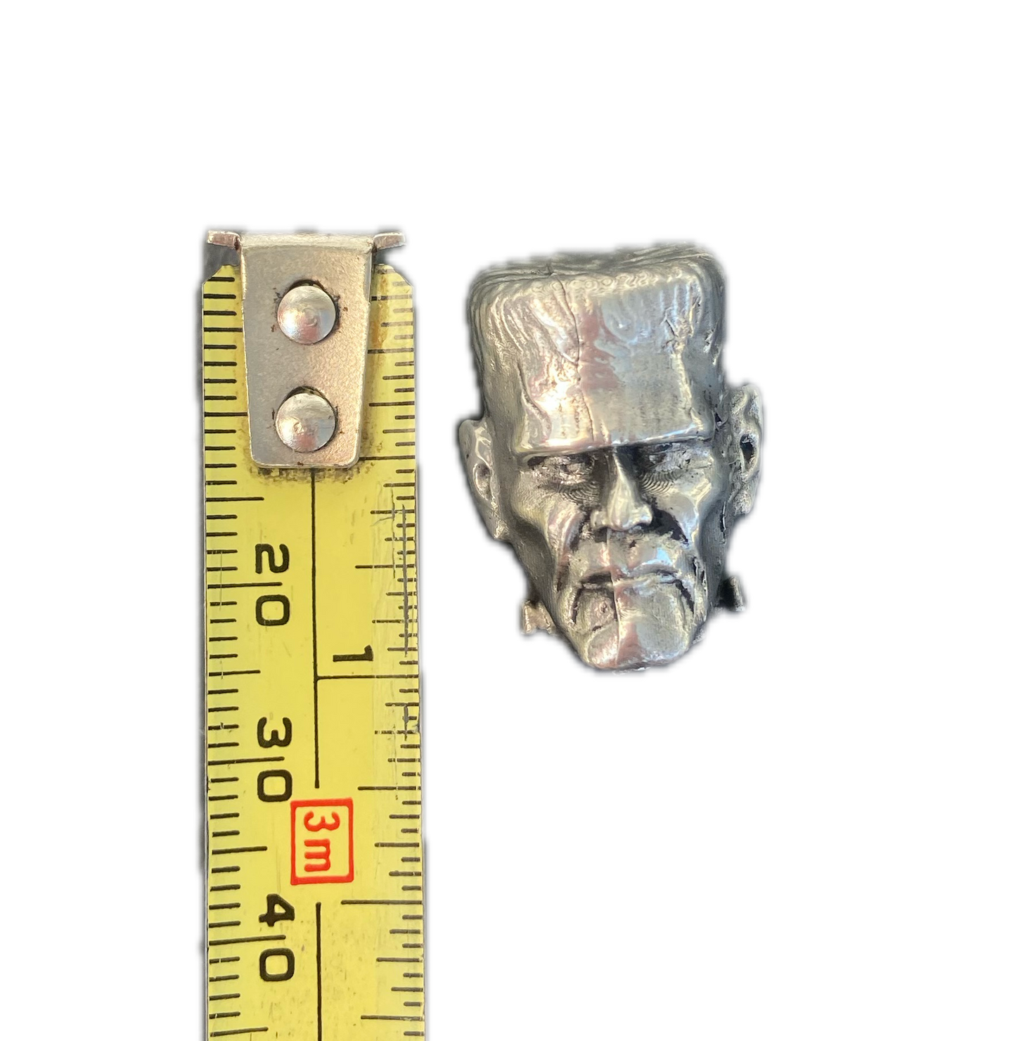 Handmade Frankenstein’s Monster Tire Valve Cover – Solid Pewter | Gothic Car Accessory | Halloween Auto Gift | Unique Hot Rod Detail