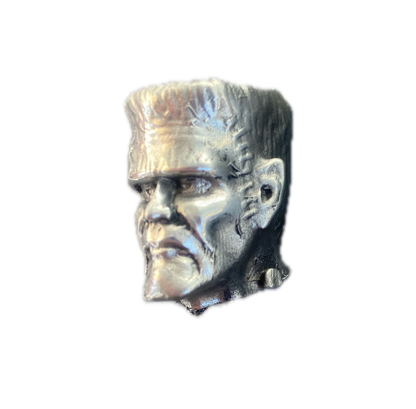 Handmade Frankenstein’s Monster Tire Valve Cover – Solid Pewter | Gothic Car Accessory | Halloween Auto Gift | Unique Hot Rod Detail