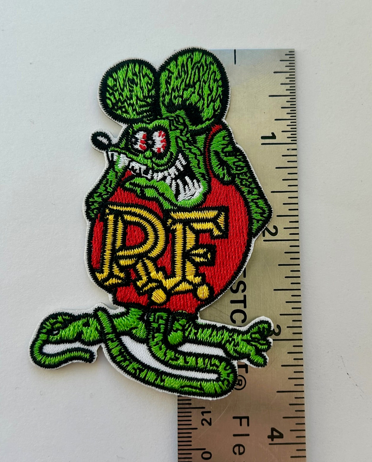 Rat Fink small embroidered crest - RATFINK iron on embroidered patch - Rat Fink high quality embroidery, iron on crest - Rat Fink Patch