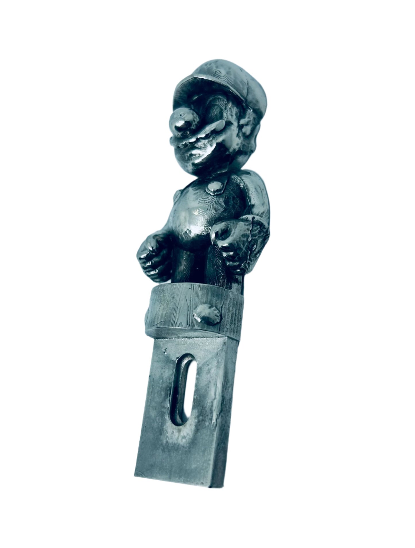Super Mario license plate topper - Nintendo Super Mario Brothers pewter license plate top