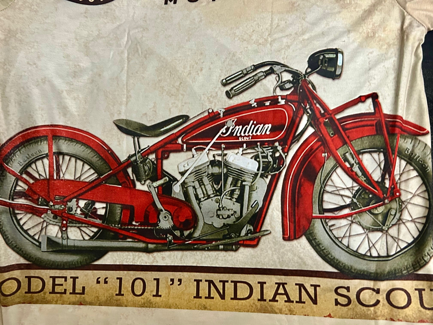 Indian Motorcycle T shirt - Soft polyester T shirt printed both sides