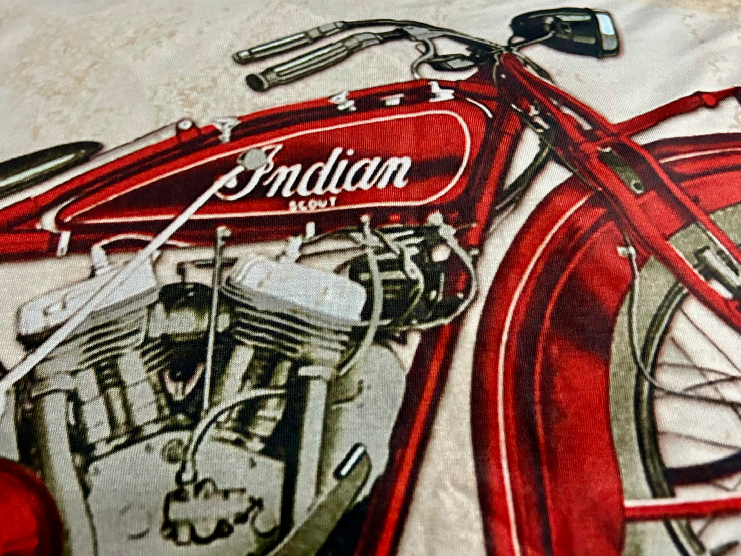 Indian Motorcycle T shirt - Soft polyester T shirt printed both sides
