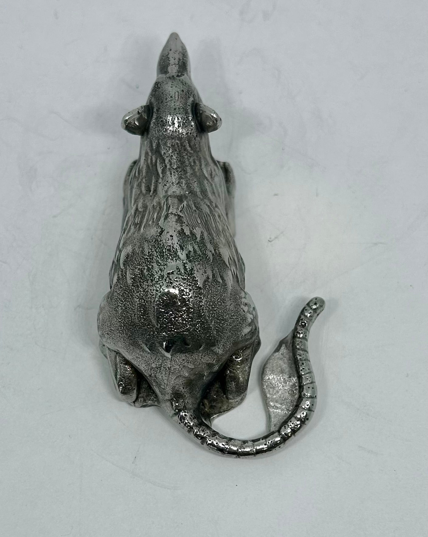 Rat hood ornament - Rat Rod sculpture - Pewter Rat - Rat Rod accessory -