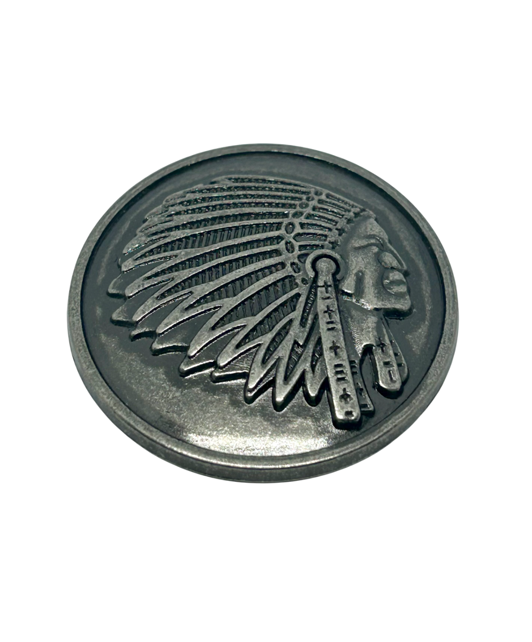 Indian Chief Motorcycle Conchos - antique silver finish - Made in China